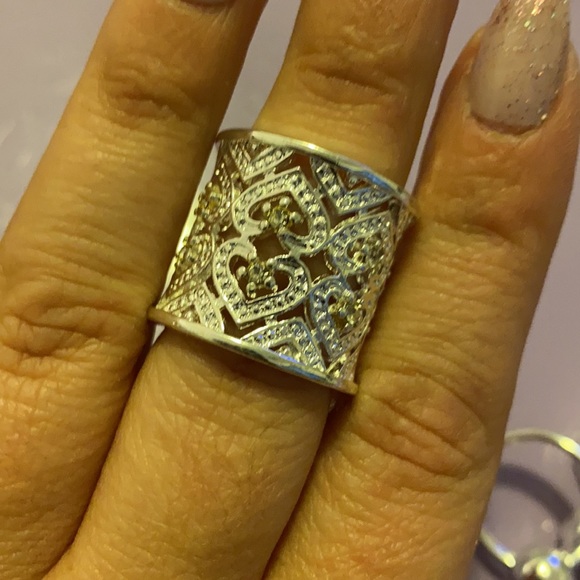 NEW!💙💎💍BUNDLE! 3 SILVER PLATED RINGS!💍💎💙ADJUSTABLE!💙💎GRATEFUL💙MAKER💎💙 - Picture 4 of 7